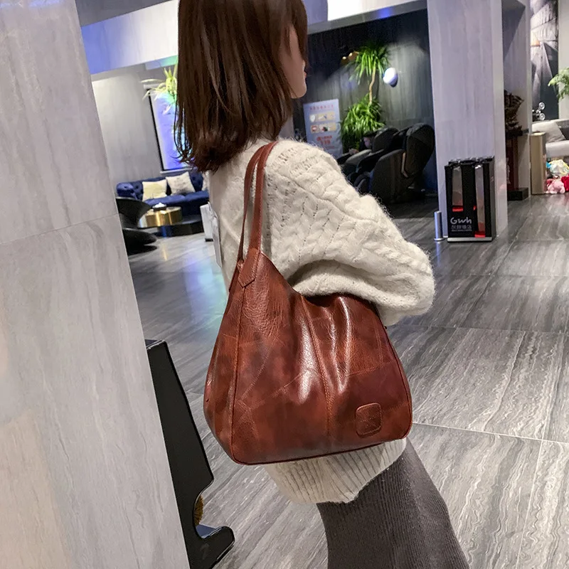 Women Soft Leather Hand bags Luxury Handbags Shoulder Bags Female Top-handle Bags large capacity