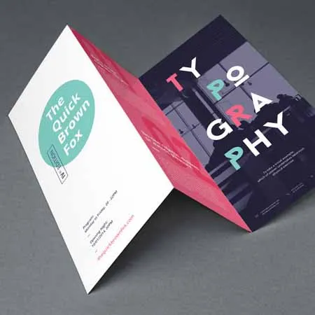 Custom packaging & printing services A5 A4 A3 art paper menu flyer leaflet printing trifold brochure printing