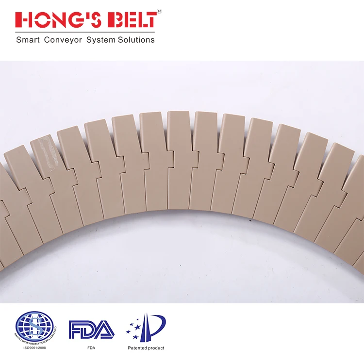 Hongsbelt HS-880TAB-K600 Transfer plastic chains Tabletop Chain for Beverage Industry