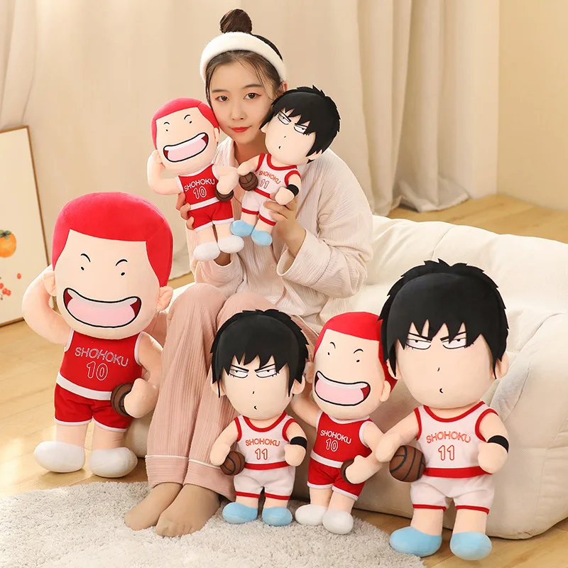 Wholesale Anime Slamdunk Plush Toys Soft Stuffed Animal Slamdunk Dolls Kaede Rukawa Figure Toys Anime Stuffed Plushie for Boy