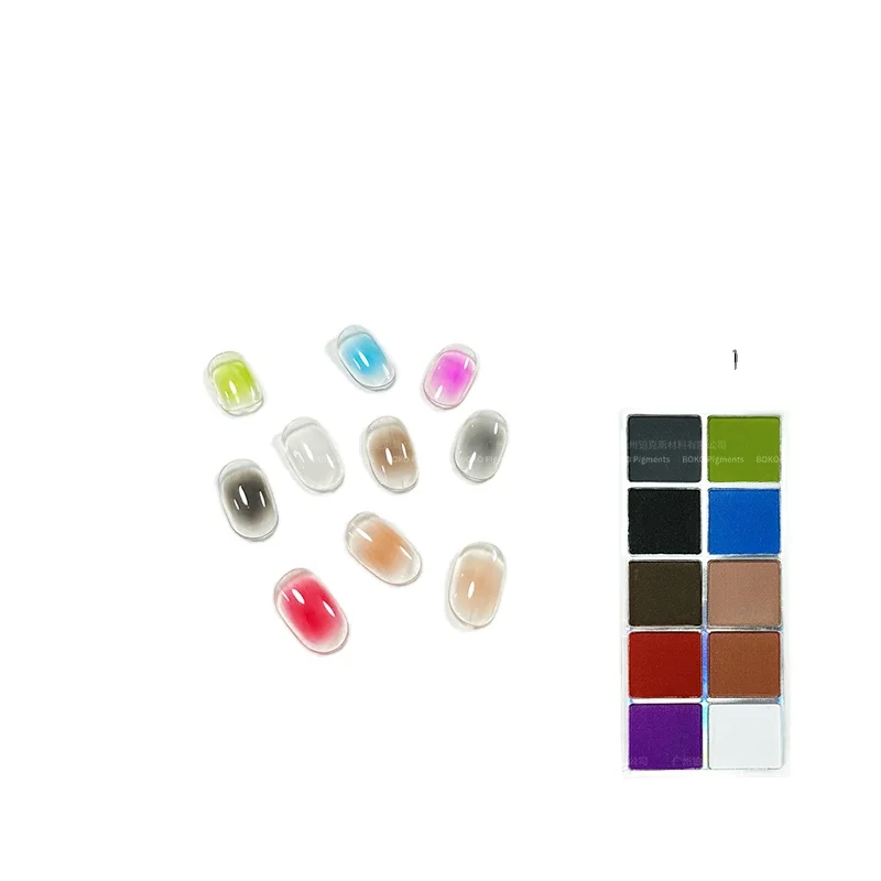 BOKO Nail Powder Palette Colors Nail Gradient Glitter Pigment Set Chrome Powder Professional Manicure Accessories Mirror Effect