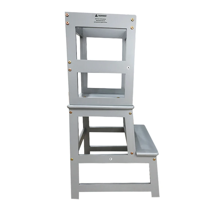 Kitchen Helper children stool chair wooden with Safety HandRail