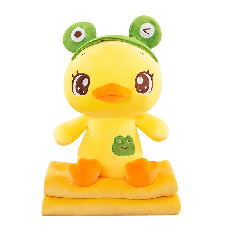 
Soft Washable Multi-functional Air Condition Quilts with Sleepping Pillow Duck Rabbit Throw Blankets for baby 