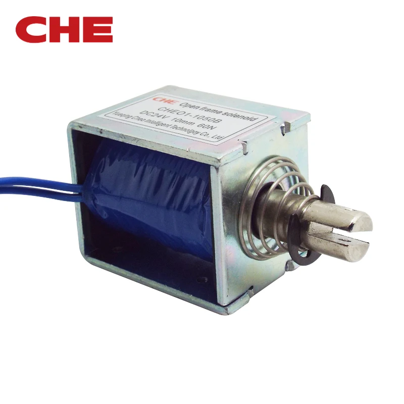 CHEO1-1050B 60N 10mm 12v 24v 48v 10kg coil pull and push electromagnetic magnetic open frame solenoid jf-1050b