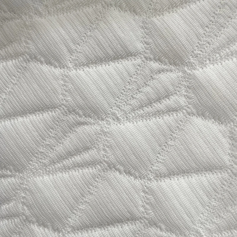 Haichun Home Textiles Fabric PE Small Diamond Pattern Knitted Solid Color Cooling Mattress Fabric