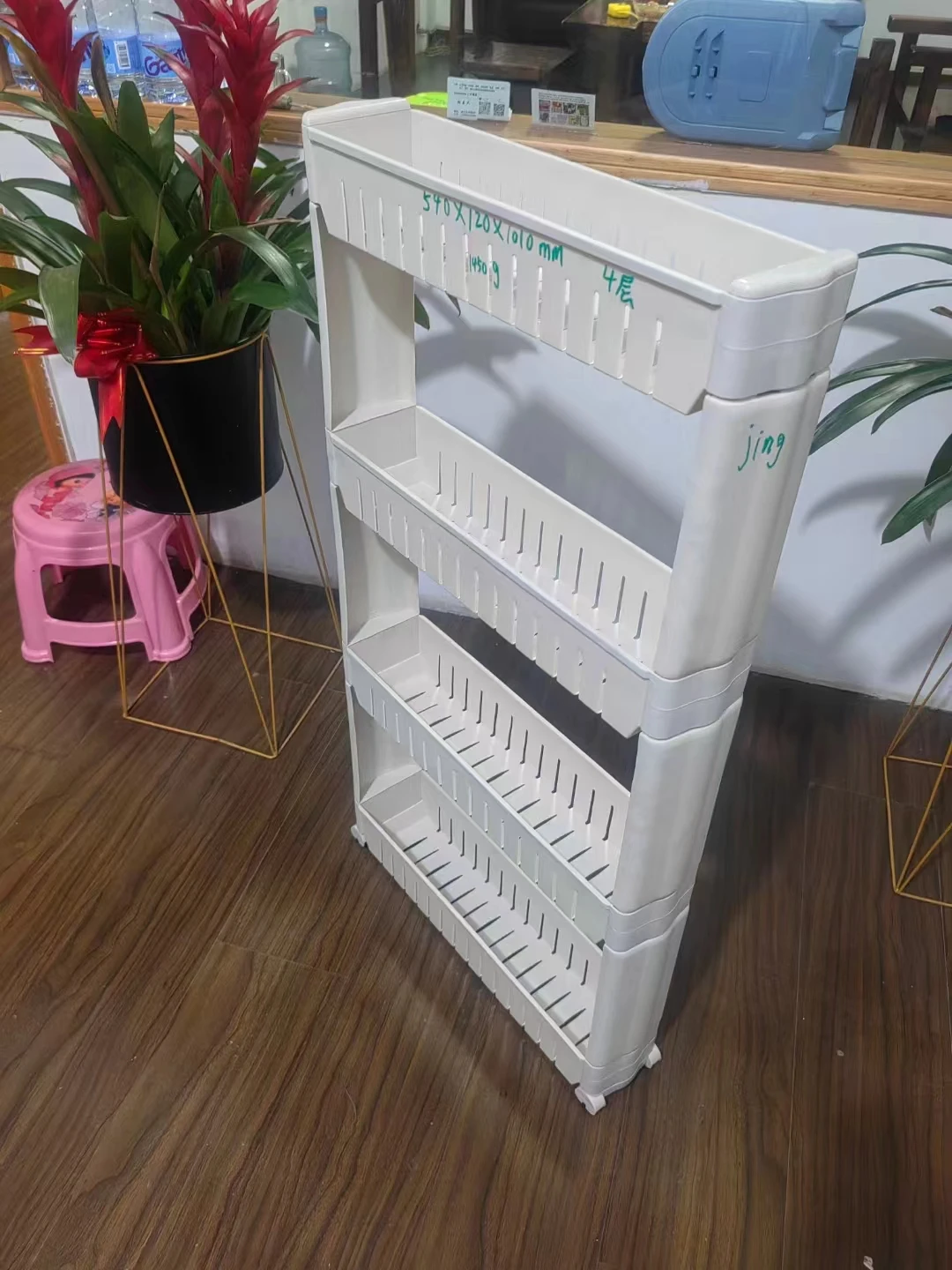 Rectangle Shape 4 Layers Hollowed Narrow Storage Rack Used Mould Second Hand Plastic PP Injection Mold