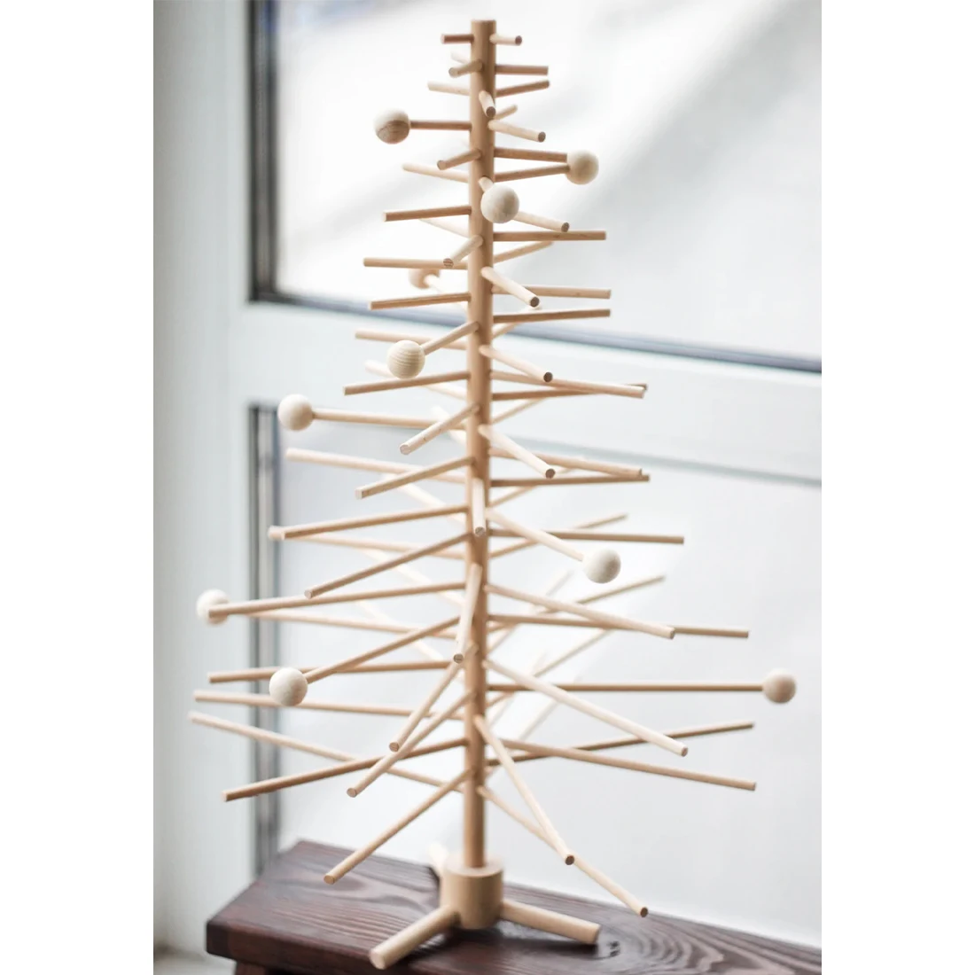 Eco Friendly Sustainably Handcrafted Home Decoration Modern Scandinavian Minimalist Wooden Christmas Tree