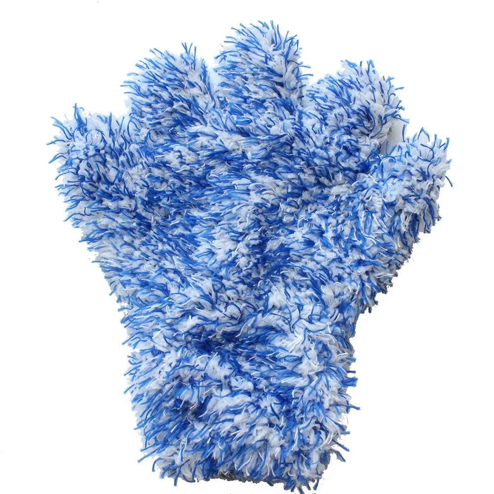 ShineOpen Microfiber Car Wheel Mitt Glove Five Finger Microfiber Fleece Mitt For Car Detailing Washing Cleaning