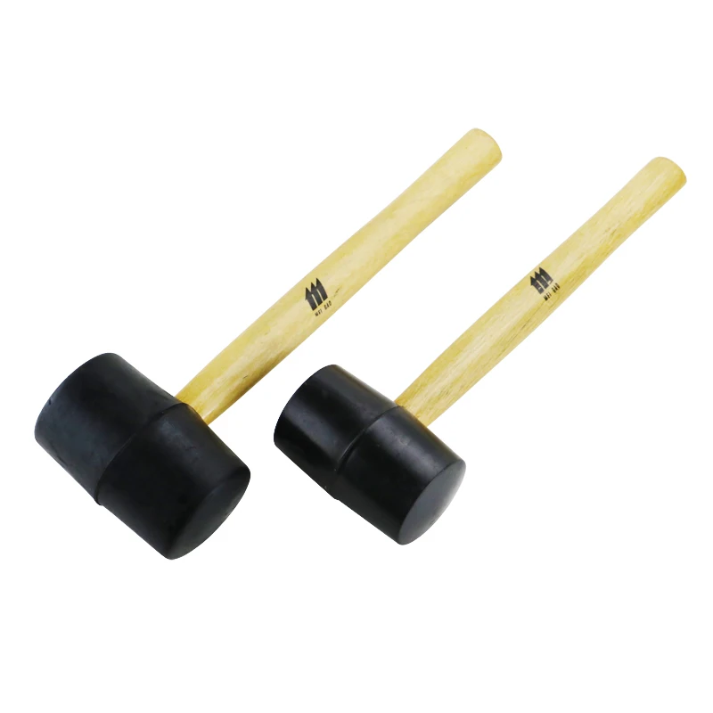 Meigao111 black wood handle rubber hammer installation hammer 8 oz high quality professional grade