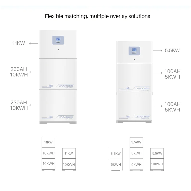 ESS LiFePO4 Lithium Ion Battery 5kw 10kw 11kw 51.2V 100ah 200ah 48V with hybrid solar inverter all in one Energy Storage system