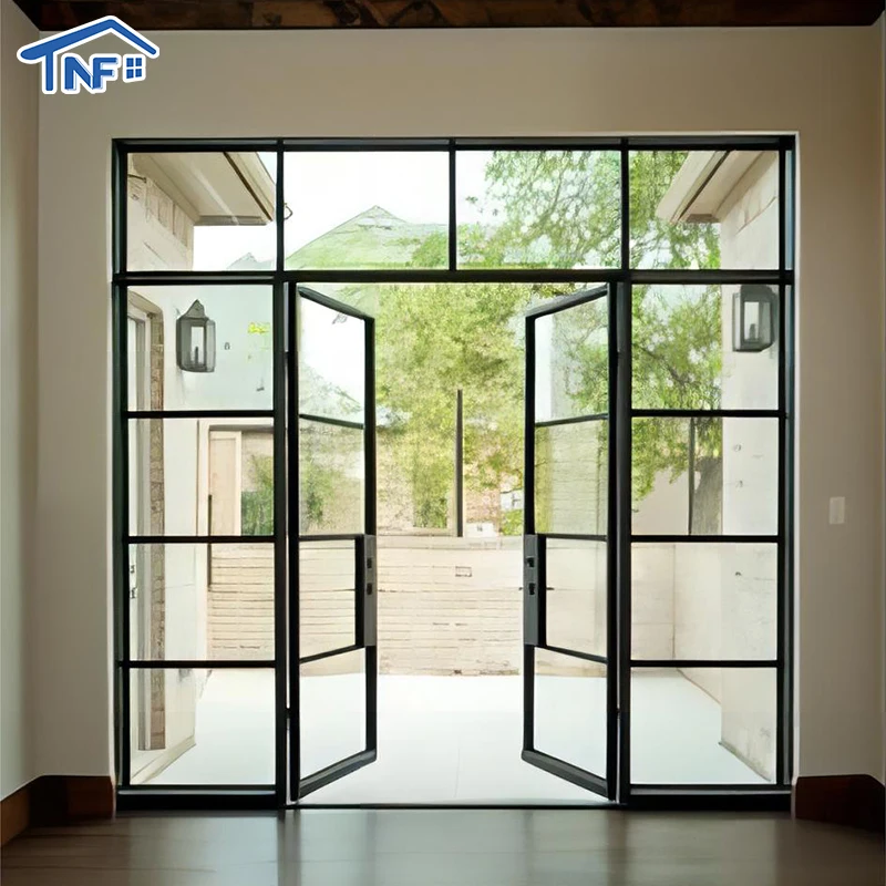 Manufacturer Main Entrance Steel Entry Front French Wrought Iron Doors Arches Single Iron Grill Door Designs
