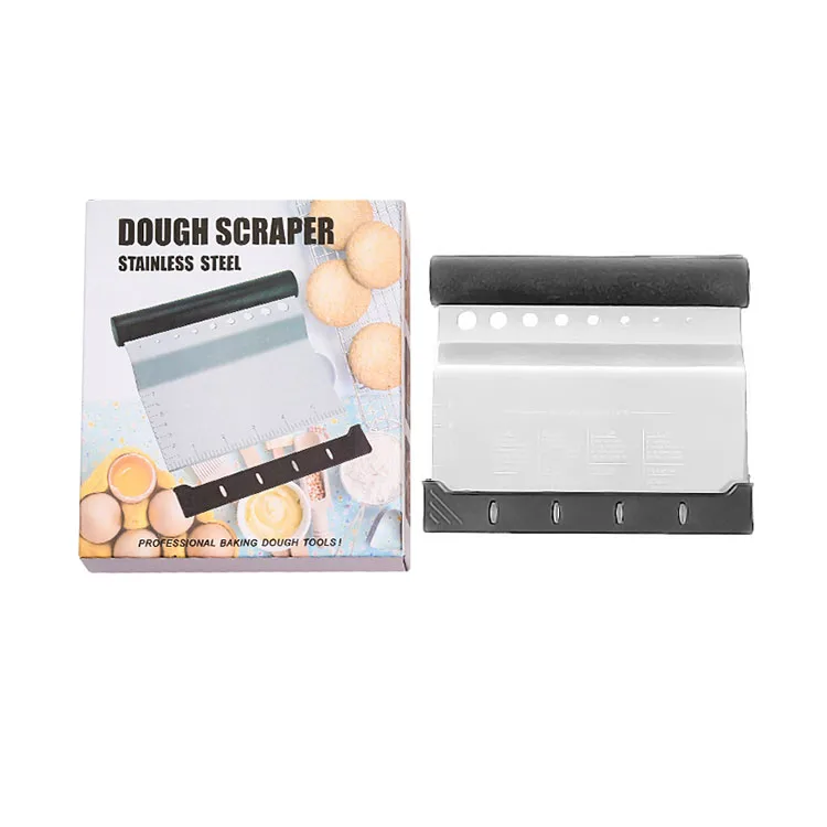 Hopesun Hot Sale Wholesale Kitchen Gadgets Factory Dough Scraper Press Dough Bench Scraper With Ruler Scraper Dough