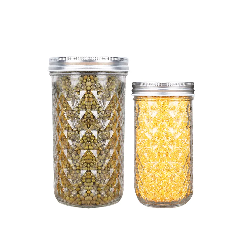 100ml 200ml 250ml 300ml 350ml 500ml 650ml 10oz Mason Jars 500 ml Wide Mouth Mason Jars With Lids For Jam Honey