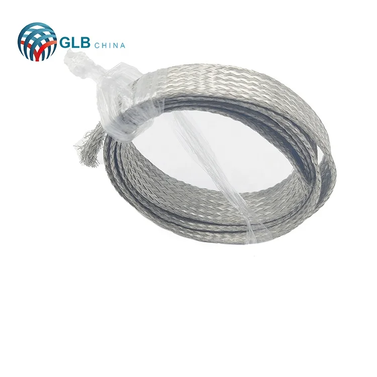Germany quality Electrical Ground Earth strap 32AWG Flexible Flat Tin Copper Braided Wire
