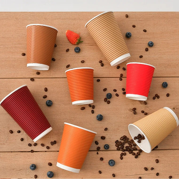 Factory Price Custom Logo Disposable 8oz 12 oz Coffee Cup For Take Away