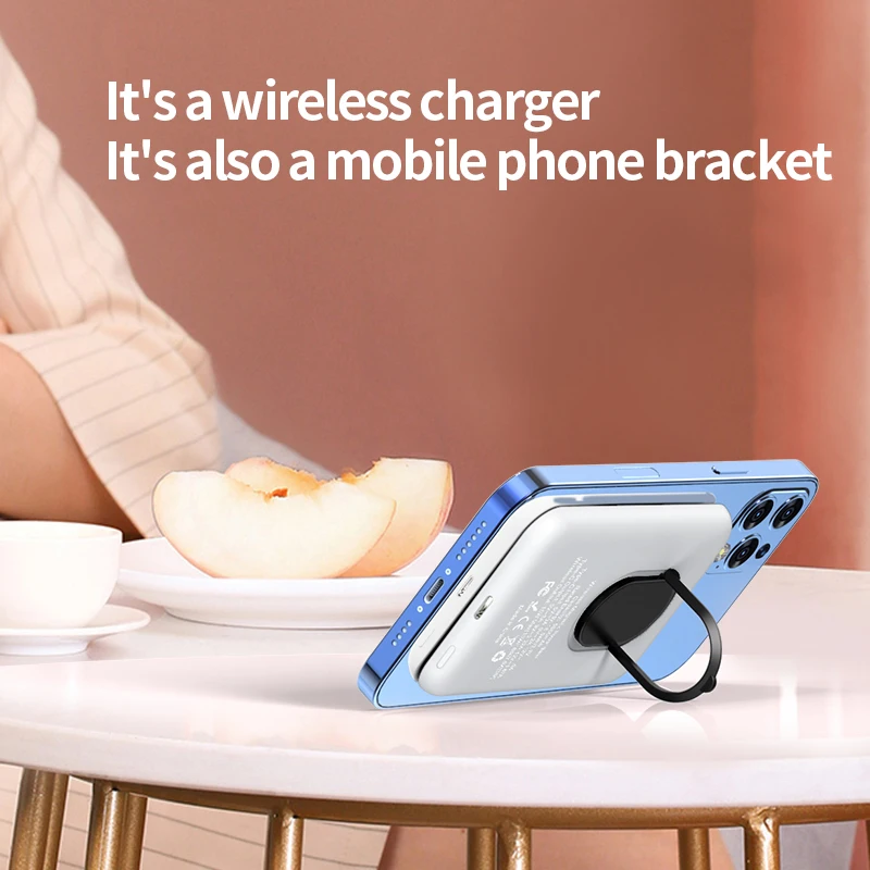 Mini Portable 5000mAh Magnet Power banks PD 20W Fast Charging Battery 15W Magnetic Wireless Charger Power bank
