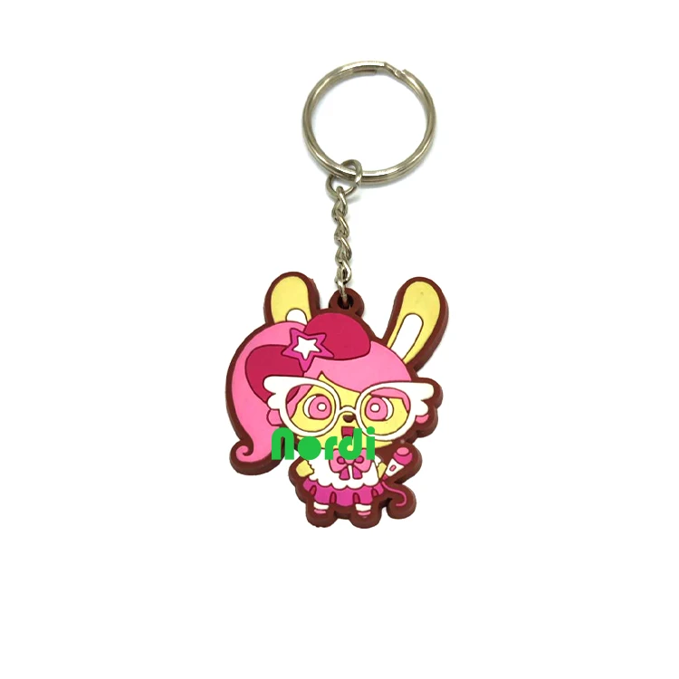 New product fashional design custom motor bike key chain,PVC key tag with metal ring