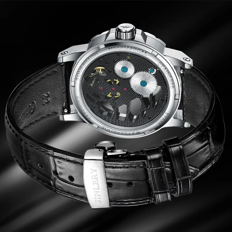 Часы-скелетоны механические с турбийоном и логотипом под заказ