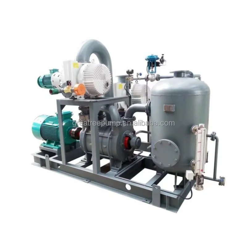 water cooled roots vacuum unit liquid ring vacuum pump system for vacuum distillation unit in oil refinery