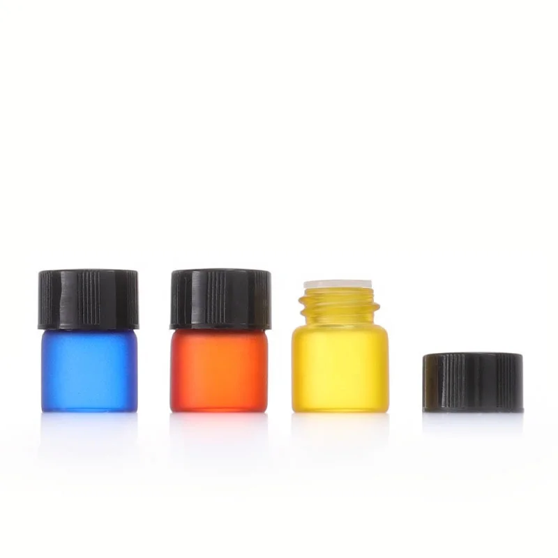 amber green blue pink transparent 1ml 2ml 3ml tester glass bottle sample glass vial mini glass bottles for perfume