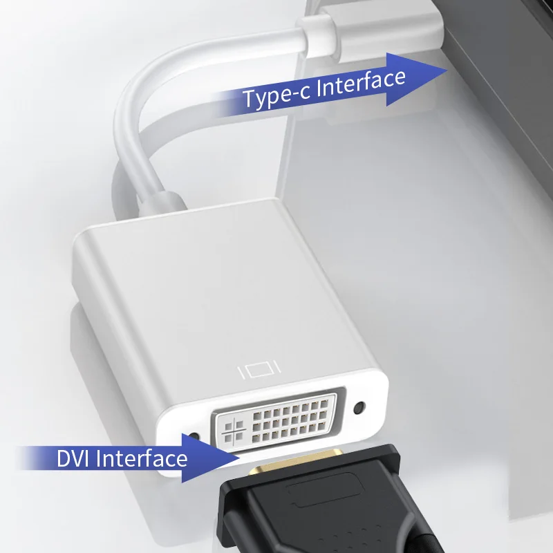 Wholesale 1080P  USB 3.1 type c to DVI converter for monitor projector