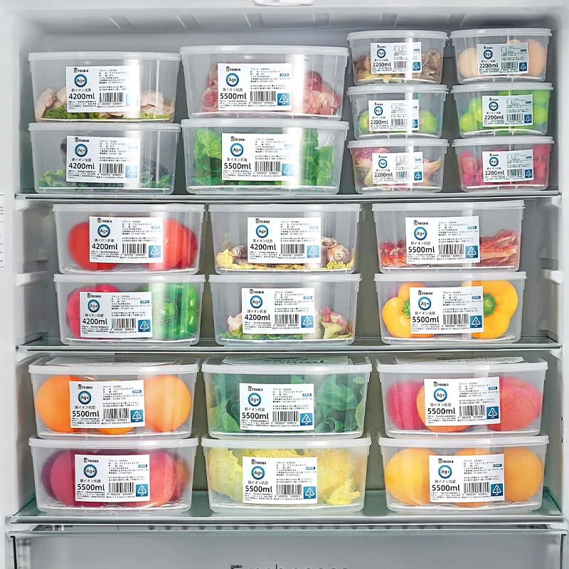 Food Grade Plastic Storage Box Quick Freezing Compartments Refrigerator Storage and Freezer Box