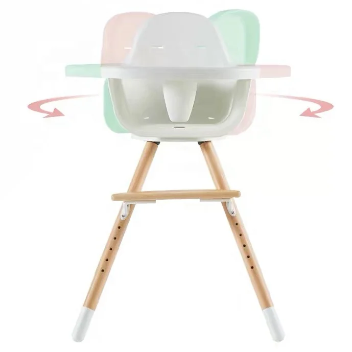 360 degree rotating seat unique baby high chair / baby lazy chair / antique baby high chair wooden