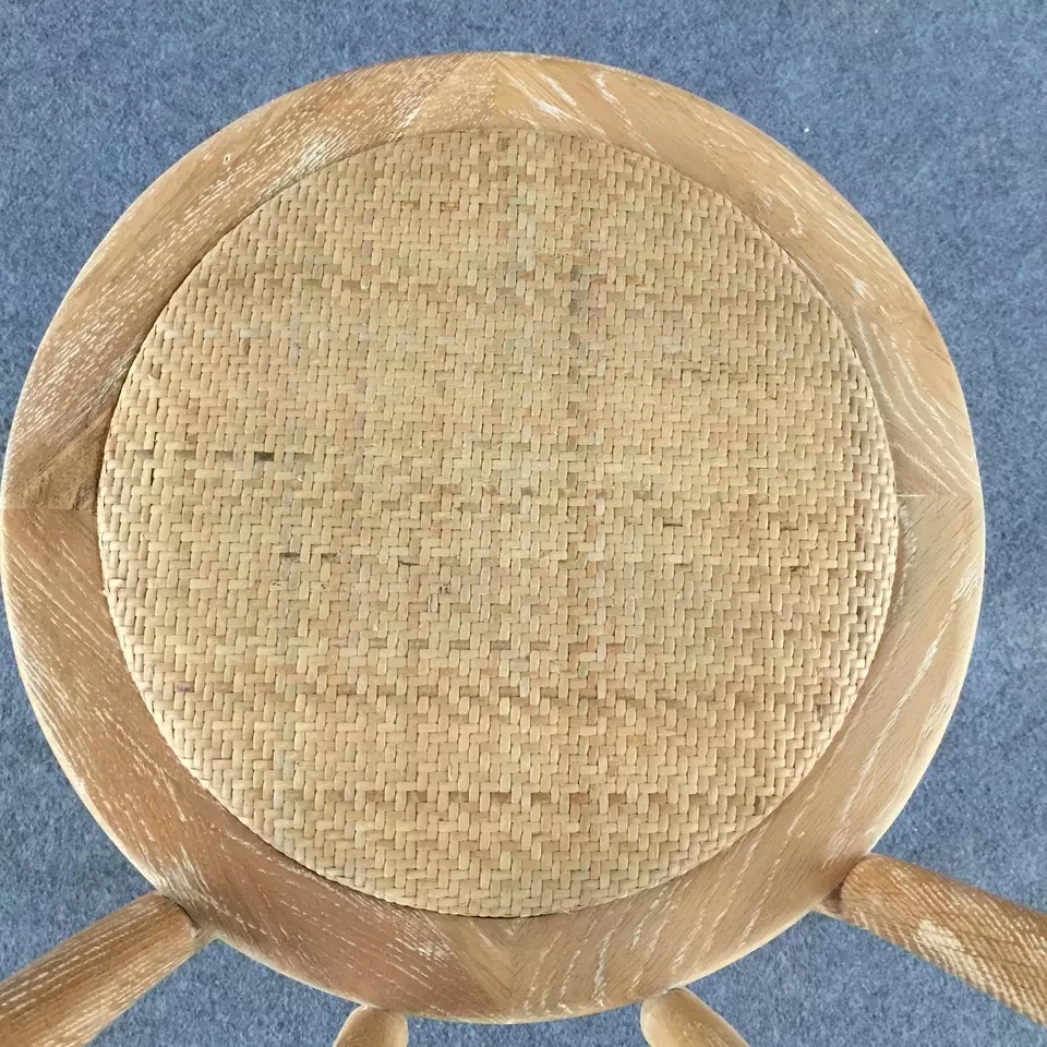 Mrs Woods High Quality Nordic Luxury Modern Oak Wooden Rattan Crossback Chairs Outdoor Wedding Dining Cross Back Chair