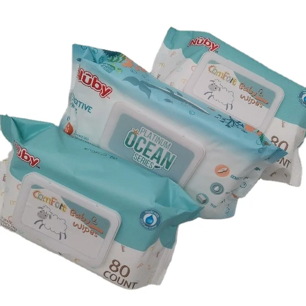 10 шт 80 шт детские влажные салфетки, влажные салфетки для рук и рта ребенка