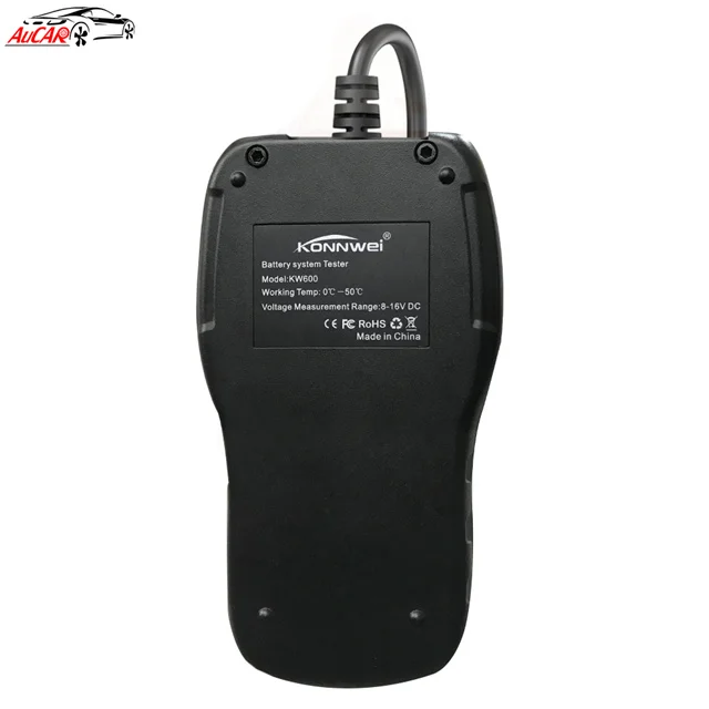 Battery Tools for the Car Quick Cranking Charging Diagnostic Car Battery Tester 12V 100 to 2000CCA 12 Volts For KONNWEI KW600