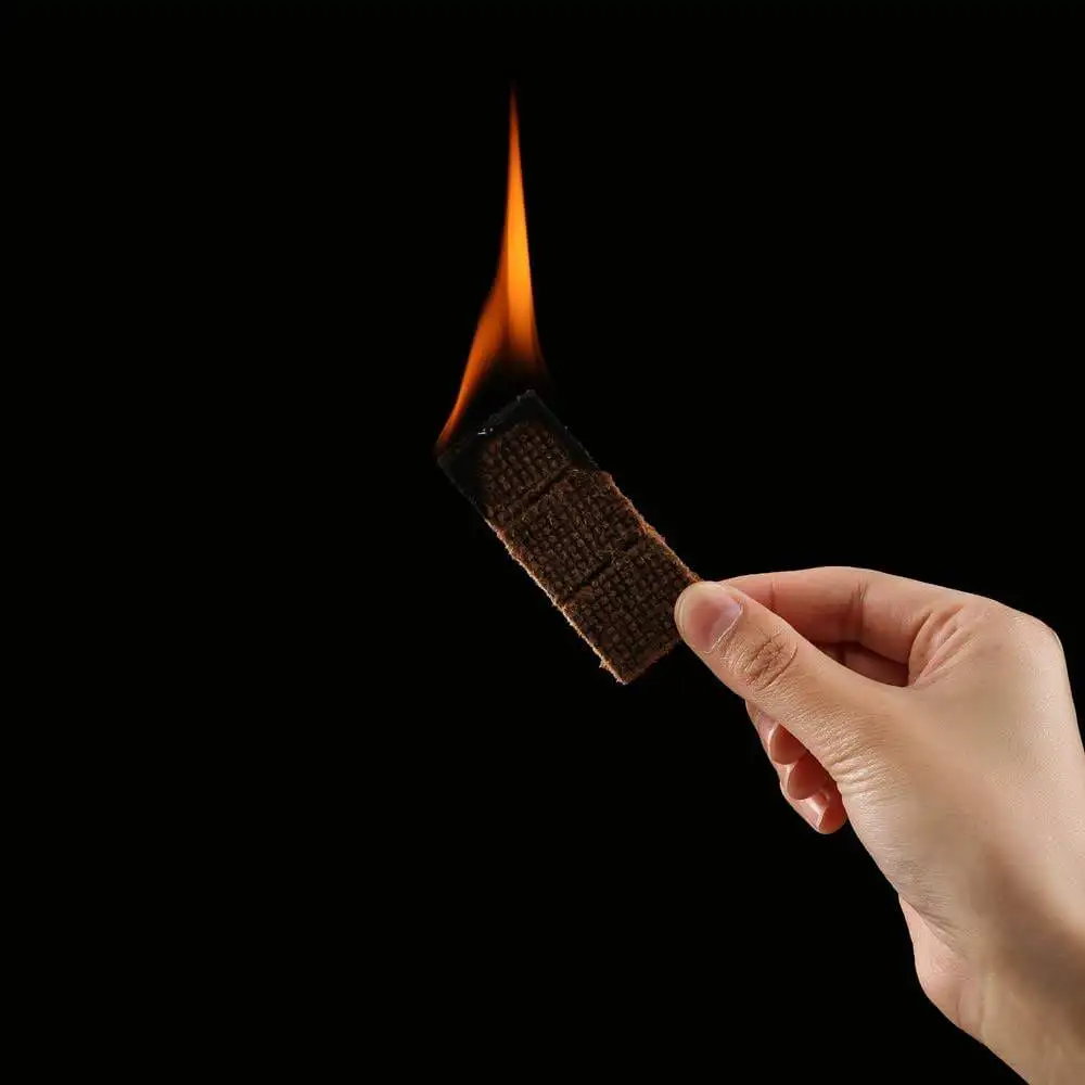 Wood Stove Manufacturer Customization BBQ Wood Wool Firestarter Brown Wood Chips Square Fire Starter for Grill Accessories