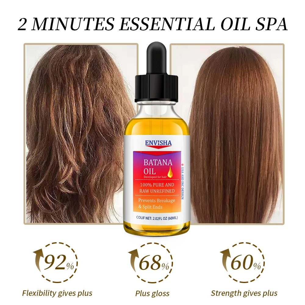 Natural Hair Growth Batana Oil Moisturizing Repair Damaged Hair Thickness Oil Serum for Men and Women