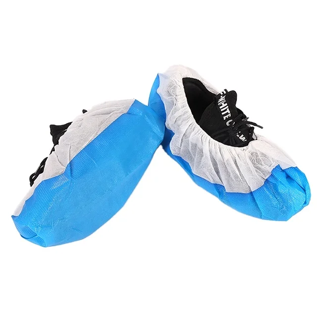 HR Thickened CPE Anti Skid Plastic Shoe Cover Disposable Dust Proof