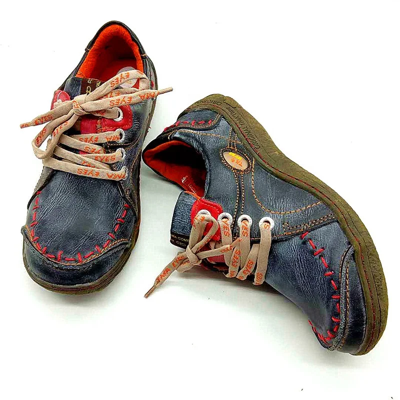 Туфли на плоской подошве, нескользящая подошва из термопластичной резины, без шнуровки, со шнуровкой; Женская обувь на шнуровке; Модная повседневная обувь из коровьей кожи; Женские камуфляжного цвета, натуральная кожа, низкий (1 см-3 см)