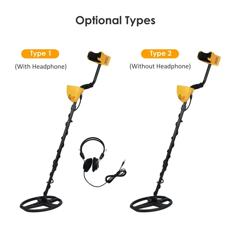 Metal Detector Underground Metal Finder Inductor G-old Treasure Hunter Seeker with LCD Display Sound Adjustment 5 Finding Modes