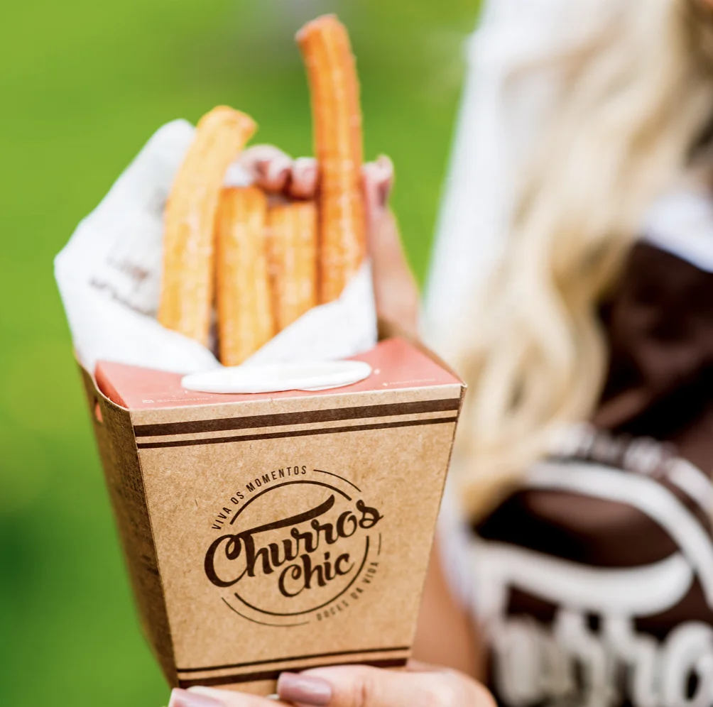 Custom Good Quality Disposable Oil Proof Pancake Cone Holder Packaging Hot Churros Box