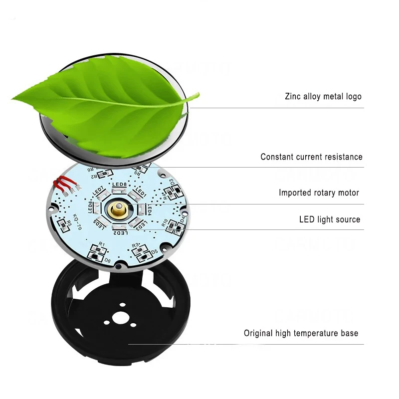 4PCS 65mm 56mm Floating Wheel Center Caps Led Car Center Cap Cover