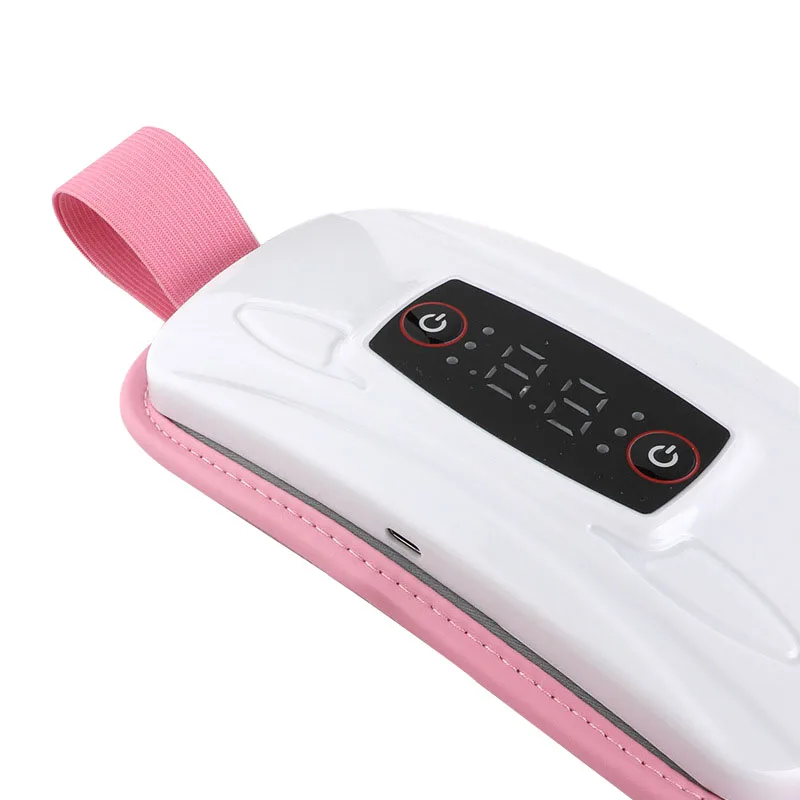 USB Electric Vibration Massage Heating Warm Heated Belt Period Pain Relief Device Menstrual Cramps Care Heating Pad