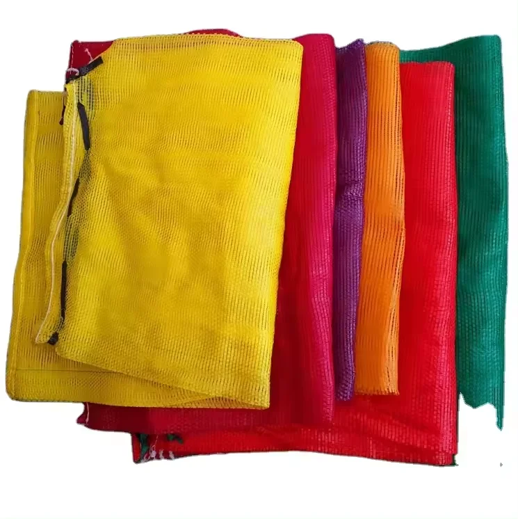 Leno Bag Net Rolls Mesh Drawstring Bag for Firewood Onion Sacking