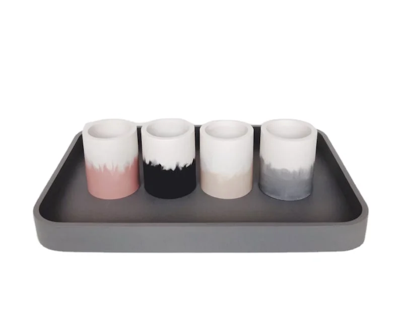 Concrete Match holder with strike patch   Safety Match pot Matchstick holder  Striker
