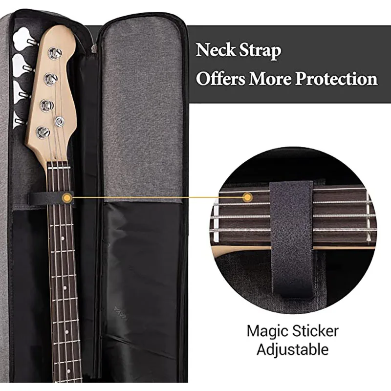 Waterproof Storage Kit Handbag Lightweight Custom Classic Electrical Bass Guitar Gig Bag Acoustic with Adjustable Straps