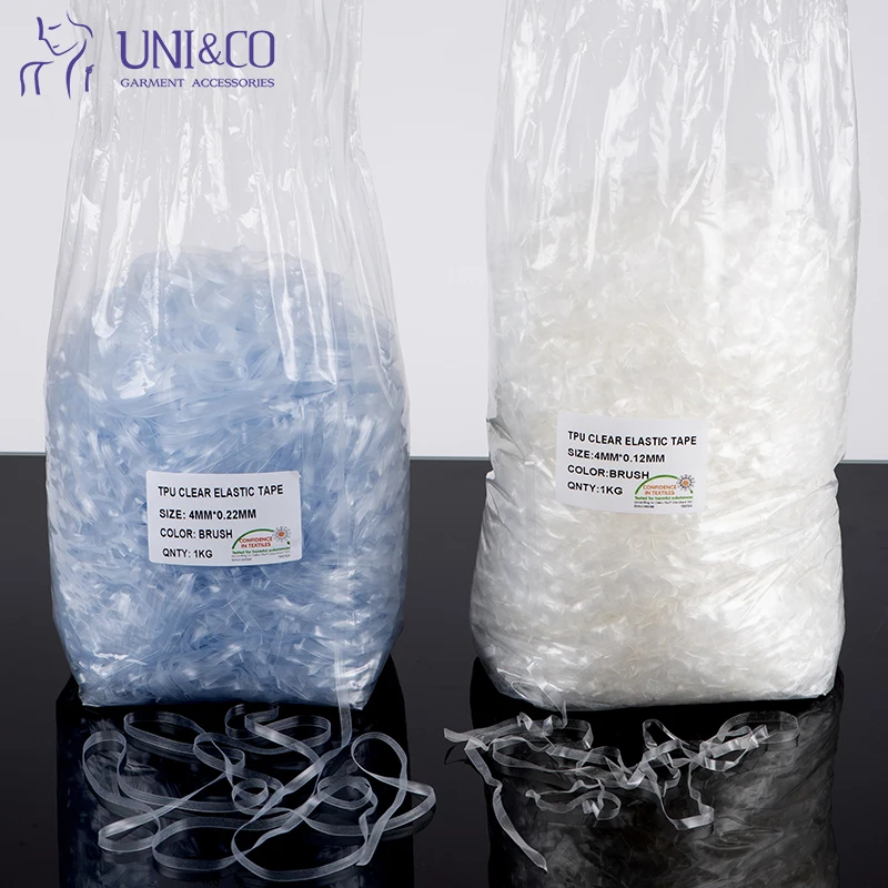 Polyurethane Elastic knitted Clear Elastic Mobilon Tape Mask  Tpu Elastic Tape Lingerie Swimwear