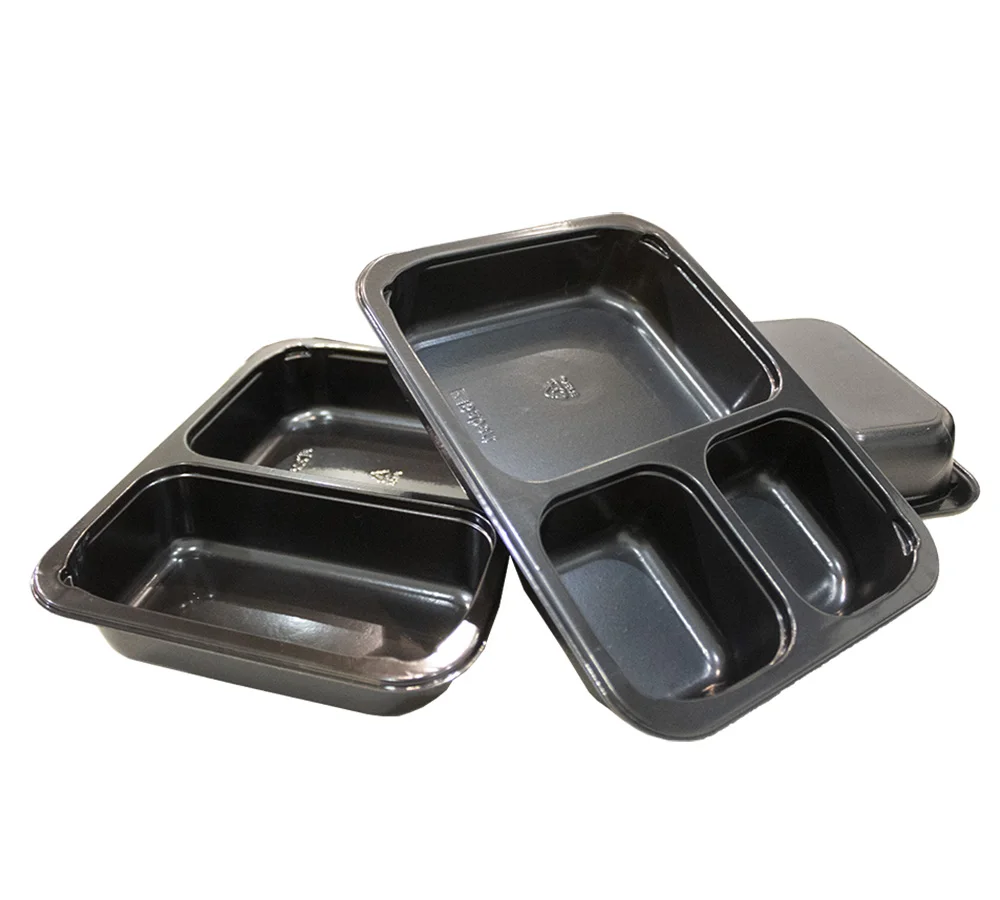 CPET Food Trays Ready Airline Meal Prep Containers Round Rectangular Plastic Food Trays for Packaging