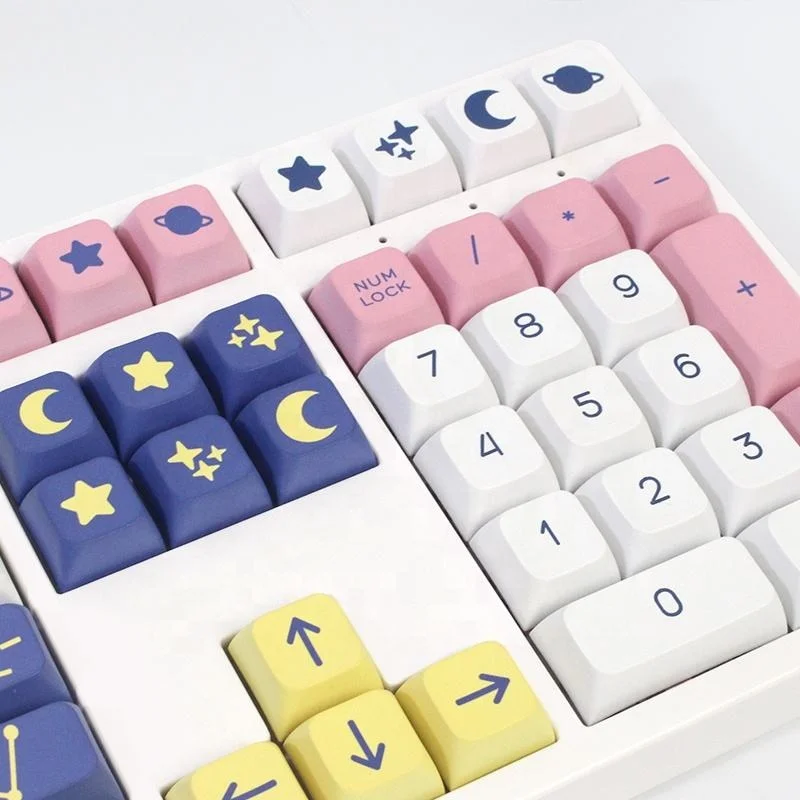 KOZH Custom Colorful Double Shot ABS Light Through Key Caps Low Profile Diy Mechanical Keyboard Pbt Dsa Blank Keycaps