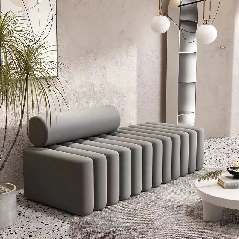 Nordic living room sofa stool rectangular shoe stool bedroom bed end stool