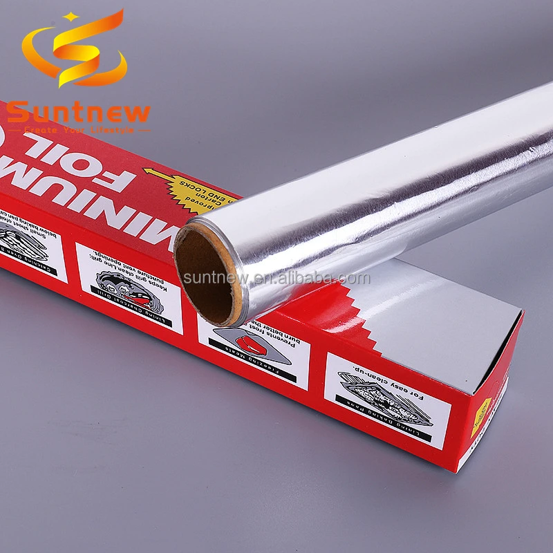 9/20 Microns Food Grade Household Catering Aluminum Foil Roll Jumbo Barbecue Baking Aluminum Foil Paper
