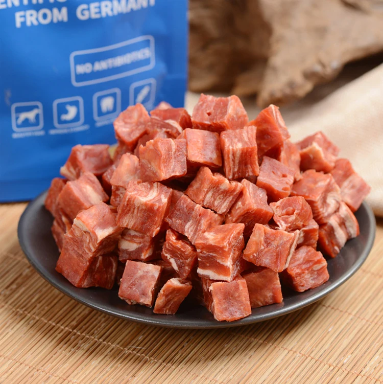 Natural ingredients pet food dog treats beef nuggets hot new products Dog Snack With Beef Cubes