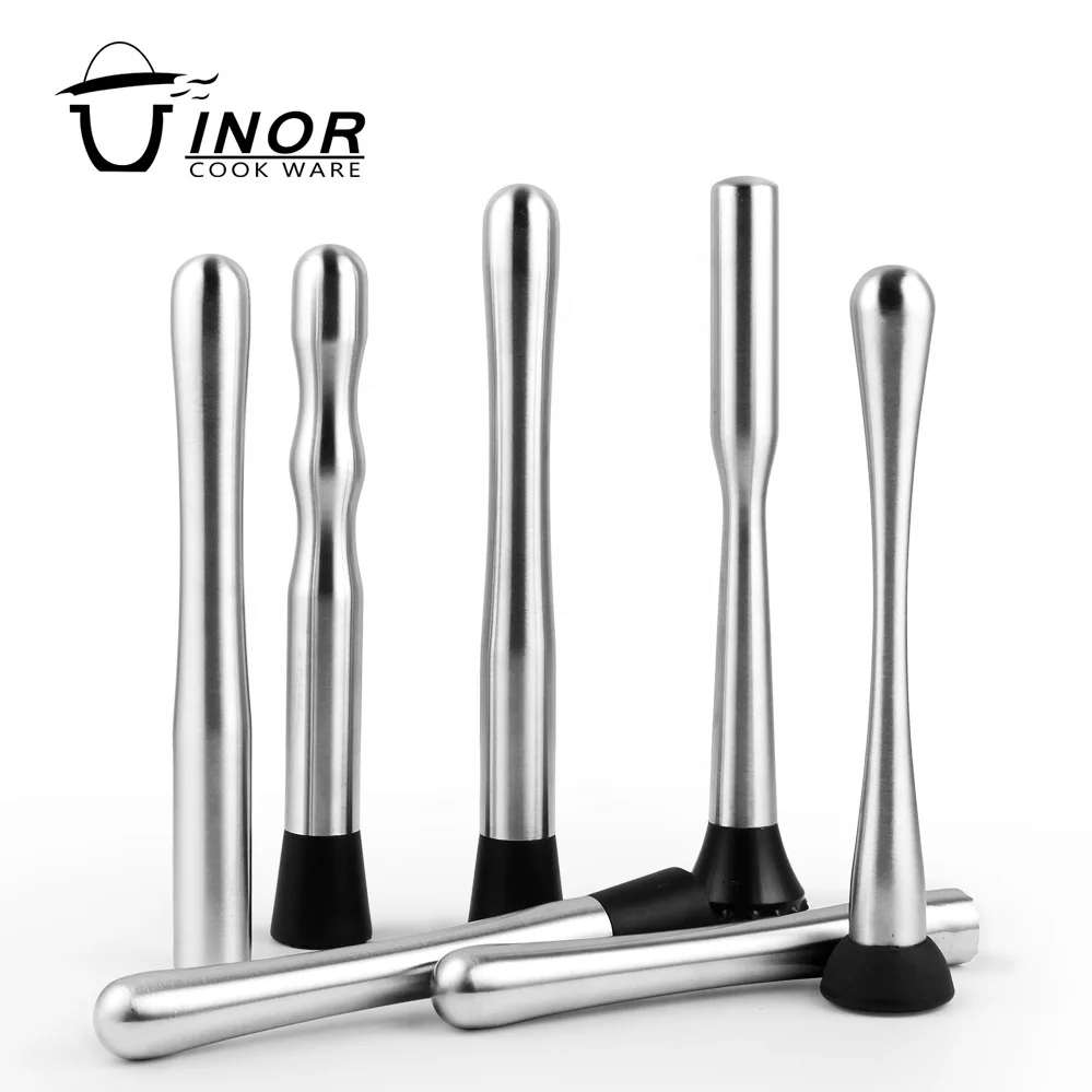 Broken Popsicle Bar Tools Stainless Steel Cocktail Muddler for Making Mojitos, Margaritas, Fruit Drinks