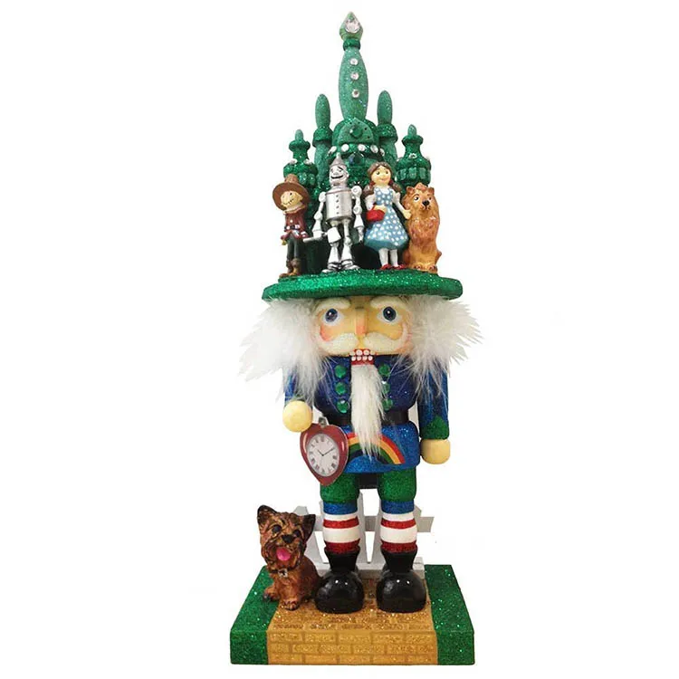 Christmas Ornaments Decorative Red Green Small Nutcracker Toy Soldier Wooden