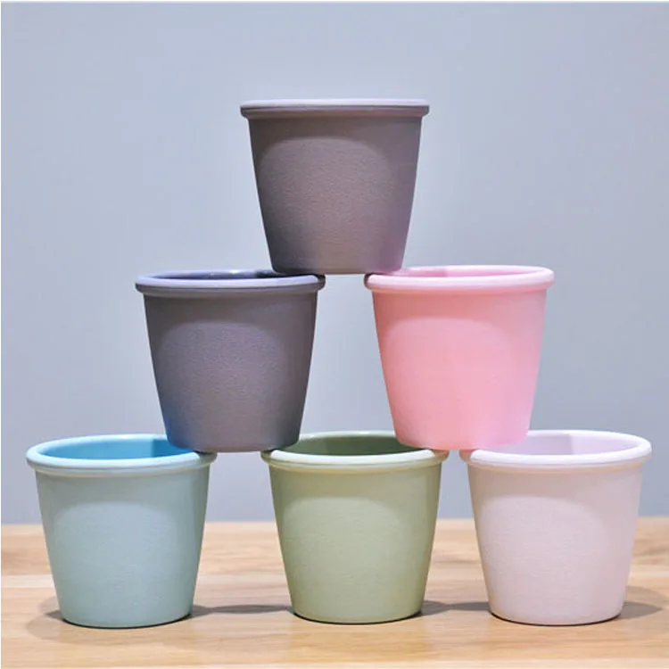 Round Thick Mouth Home Plastic Colorful Artificial Plant Flower Pots Planters Indoor